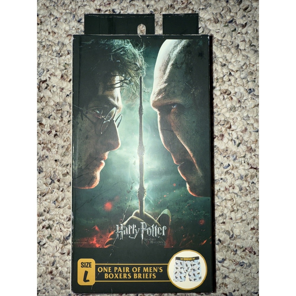 SWAG Harry Potter Deathly Hallows Mens Size L Novelty Boxer Briefs Underwear